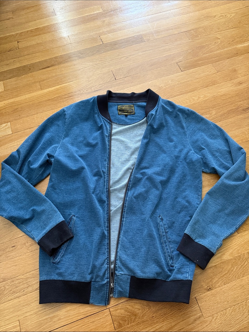 Blue Bomber Sweater Jacket